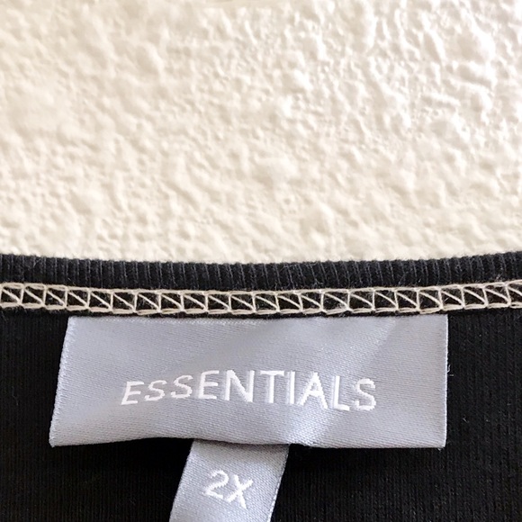 Essentials cotton top size 2X black - Picture 2 of 2